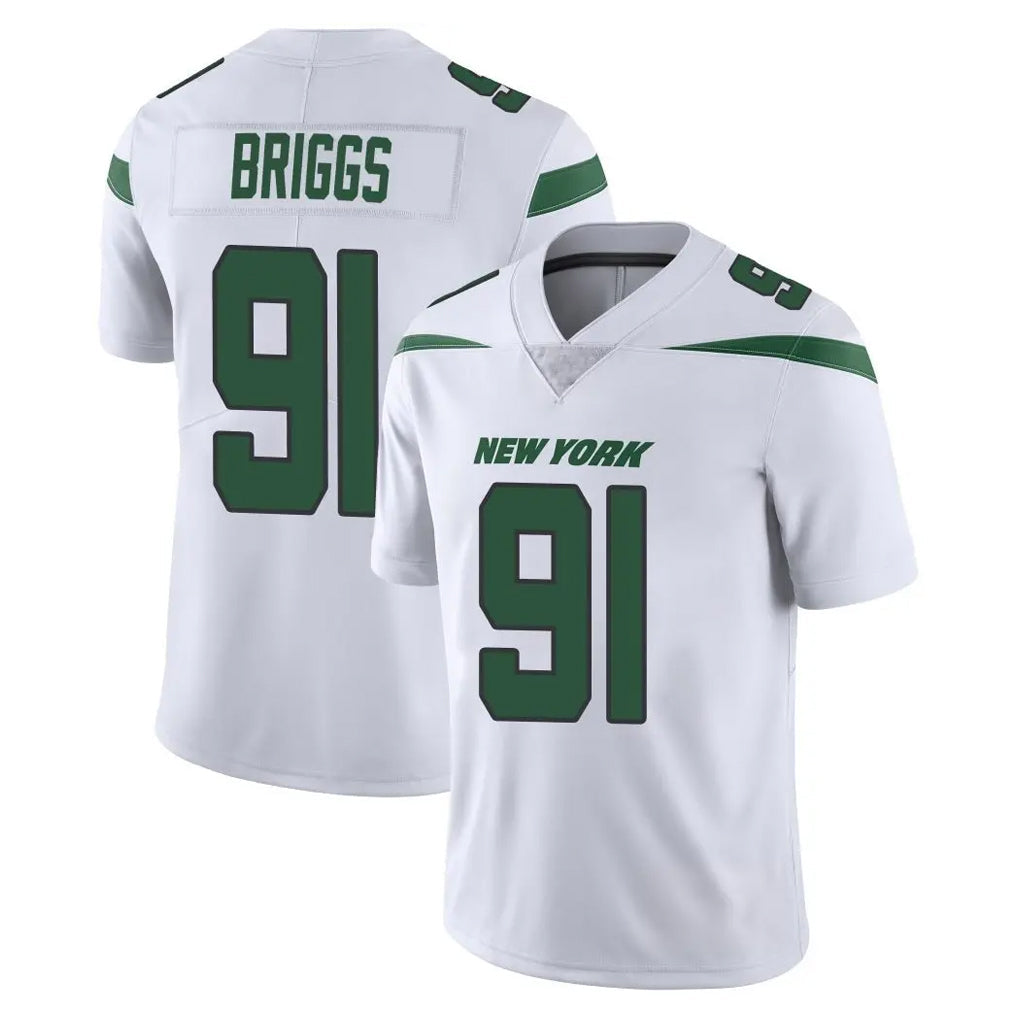 Tuec NY.Jets #91 Jowon Briggs Player White Spotlight Limited Vapor Home Game Stitched Jerseys