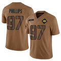 Tuec NY.Jets #97 Harrison Phillips Player Brown Salute To Service Limited Stitched Jerseys