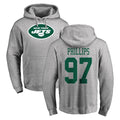 Tuec NY.Jets #97 Harrison Phillips Player Gray LOGO Pullover Hoodies Limited Game Stitched Jerseys