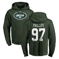Tuec NY.Jets #97 Harrison Phillips Player Green LOGO Pullover Hoodies Limited Game Stitched Jerseys