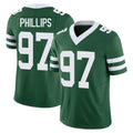 Tuec NY.Jets #97 Harrison Phillips Player Green Legacy Limited Vapor F.U.S.E. Home Game Stitched Jerseys
