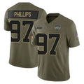 Tuec NY.Jets #97 Harrison Phillips Player Olive 2025 Salute To Service Limited Stitched Jerseys