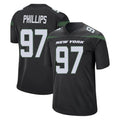 Tuec NY.Jets #97 Harrison Phillips Player Stealth Black Home Game Stitched Jerseys