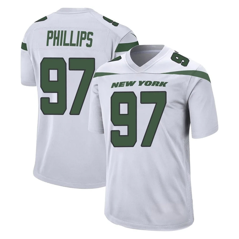 Tuec NY.Jets #97 Harrison Phillips Player White Spotlight Home Game Stitched Jerseys