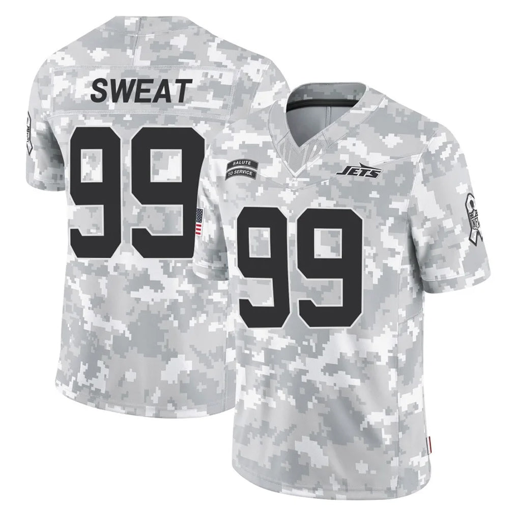 Tuec NY.Jets #99 T'Vondre Sweat Player Arctic Camo Salute to Service Limited Game Stitched Jerseys