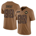 Tuec NY.Jets #99 T'Vondre Sweat Player Brown Salute To Service Limited Stitched Jerseys