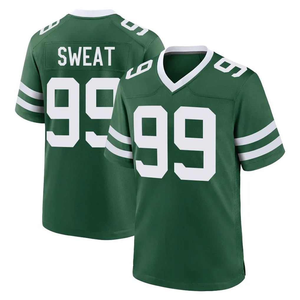 Tuec NY.Jets #99 T'Vondre Sweat Player Green Legacy Home Game Stitched Jerseys