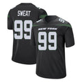 Tuec NY.Jets #99 T'Vondre Sweat Player Stealth Black Home Game Stitched Jerseys