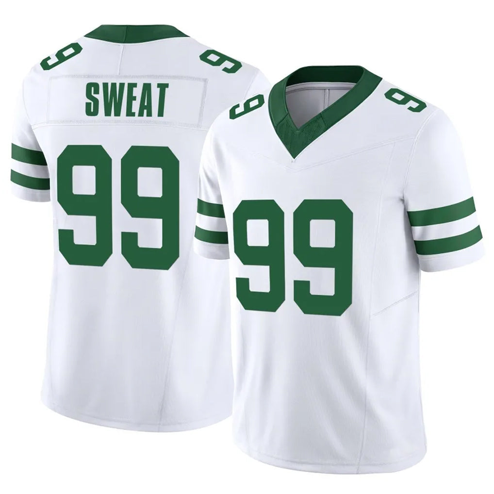 Tuec NY.Jets #99 T'Vondre Sweat Player White Legacy Limited Vapor F.U.S.E. Home Game Stitched Jerseys