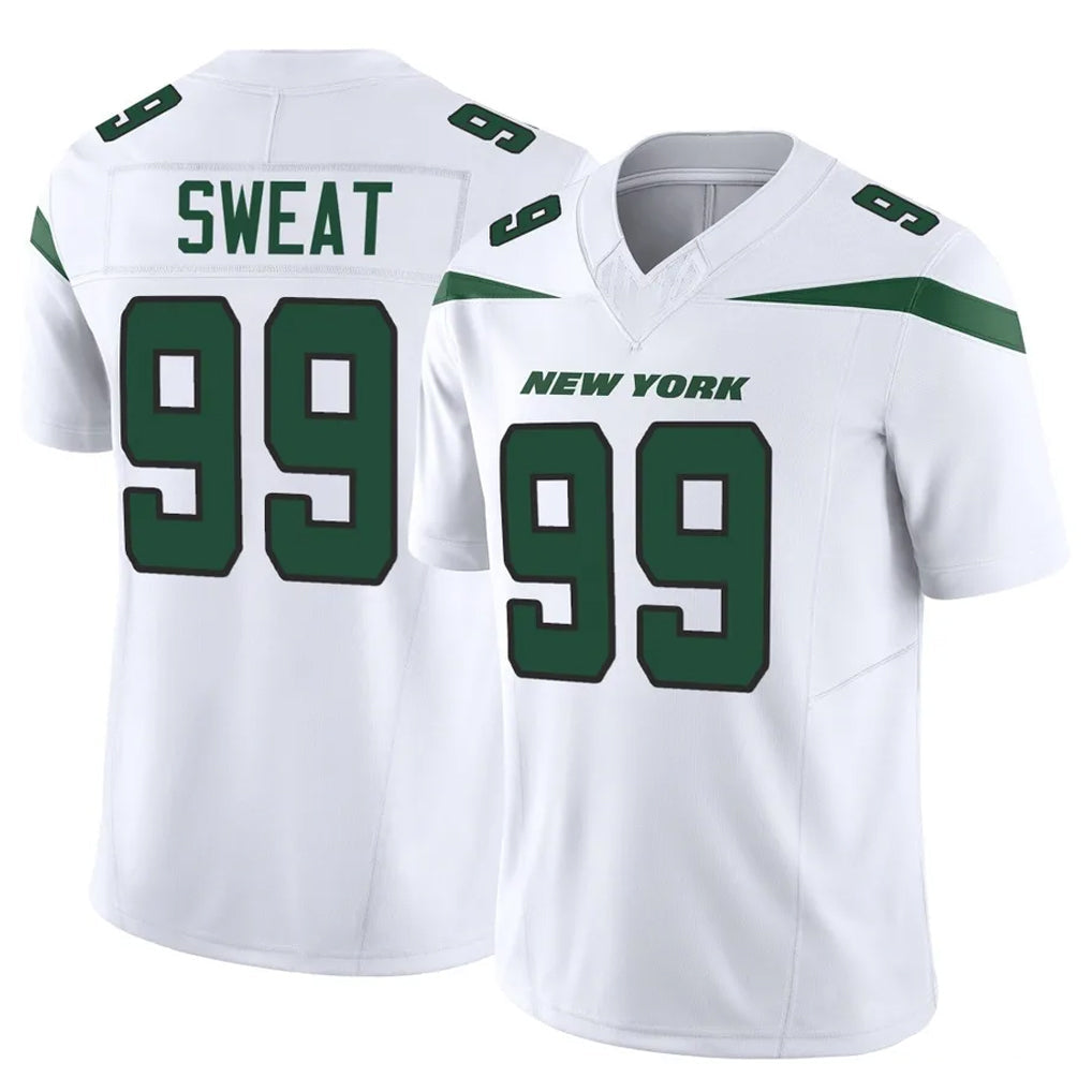 Tuec NY.Jets #99 T'Vondre Sweat Player White Limited Vapor F.U.S.E. Home Game Stitched Jerseys