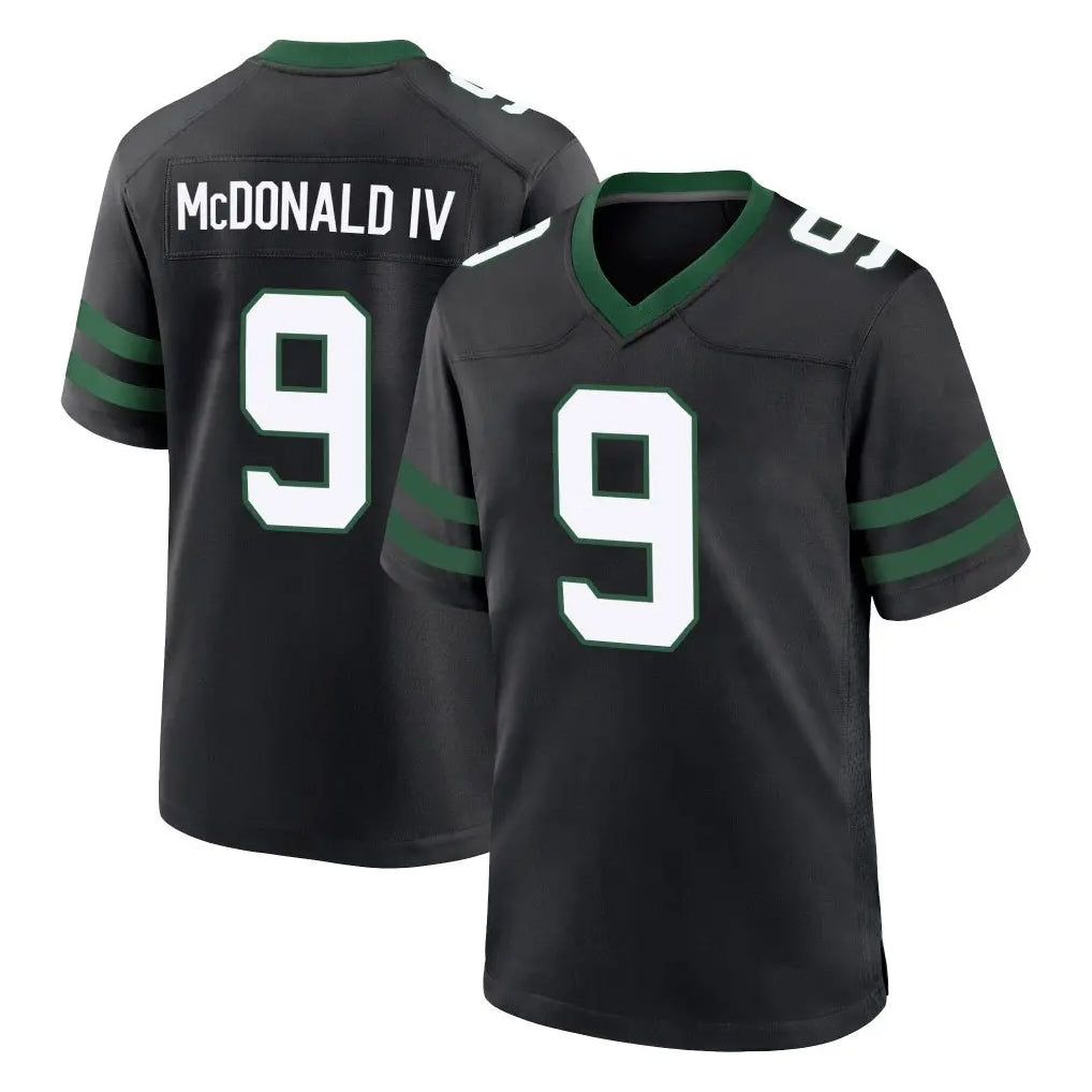 Tuec NY.Jets #9 Will McDonald IV Player Black Legacy Home Game Stitched Jerseys