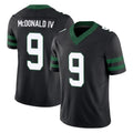 Tuec NY.Jets #9 Will McDonald IV Player Black Limited Legacy Vapor F.U.S.E. Home Game Stitched Jerseys