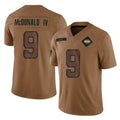 Tuec NY.Jets #9 Will McDonald IV Player Brown Salute To Service Limited Stitched Jerseys