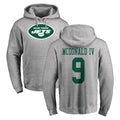 Tuec NY.Jets #9 Will McDonald IV Player Gray LOGO Pullover Hoodies Limited Game Stitched Jerseys