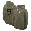 Tuec NY.Jets #9 Will McDonald IV Player Olive Salute to Service Pullover Hoodies Limited Stitched Jerseys