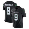 Tuec NY.Jets #9 Will McDonald IV Player Stealth Black Limited Vapor Home Game Stitched Jerseys