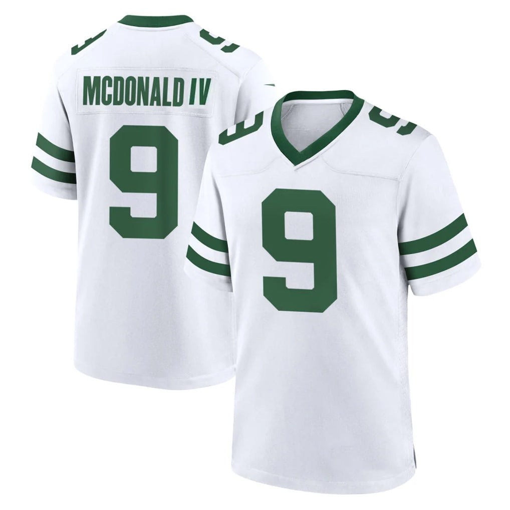 Tuec NY.Jets #9 Will McDonald IV Player White Legacy Home Game Stitched Jerseys