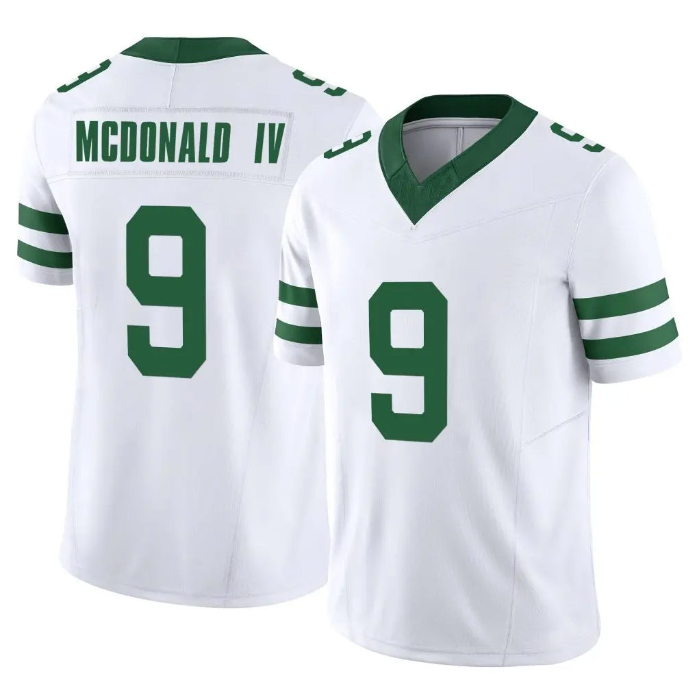 Tuec NY.Jets #9 Will McDonald IV Player White Legacy Limited Vapor F.U.S.E. Home Game Stitched Jerseys