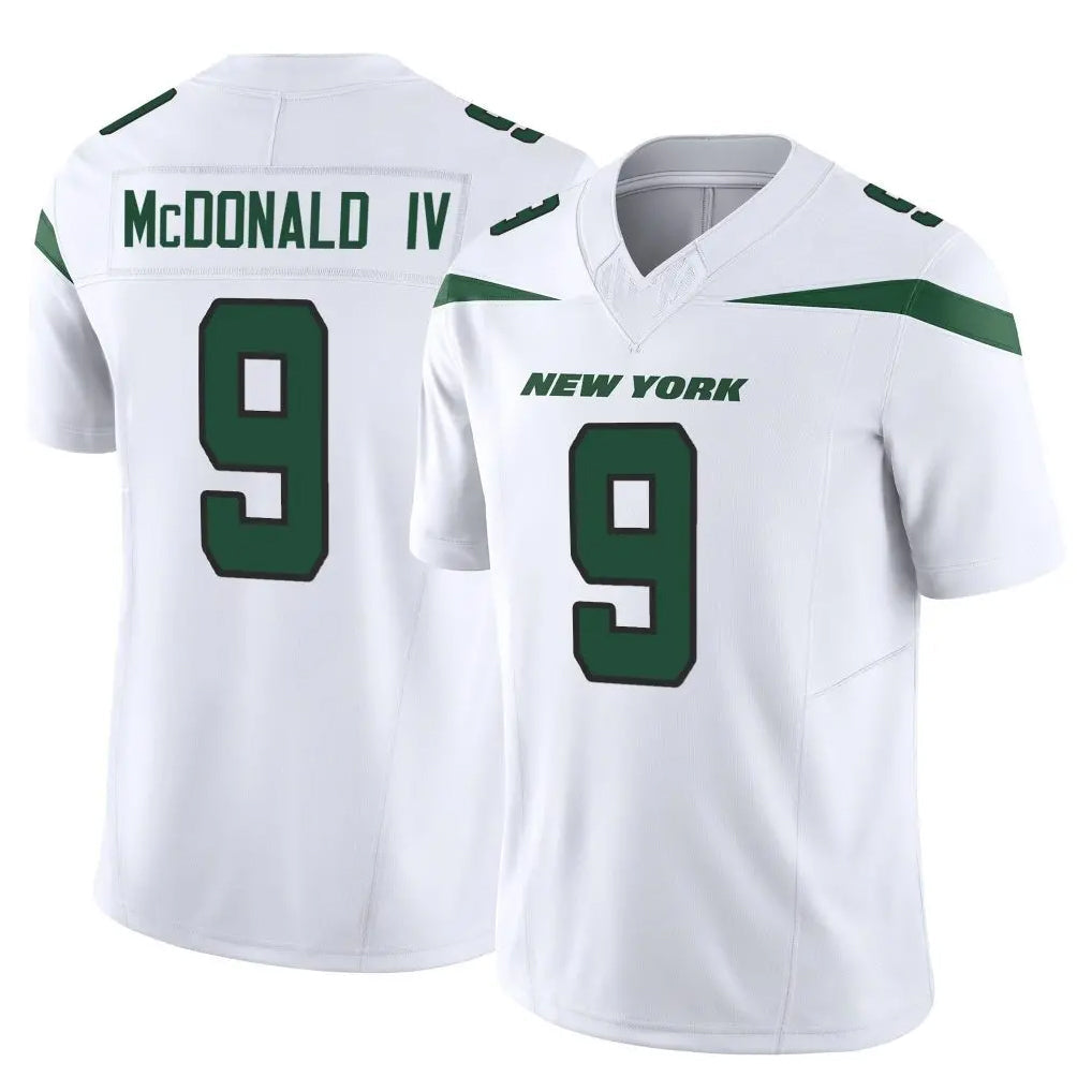 Tuec NY.Jets #9 Will McDonald IV Player White Limited Vapor F.U.S.E. Home Game Stitched Jerseys