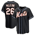 tuec NY.Mets #26 Nolan McLean Player Black Fashion Out Game Stitched Jerseys