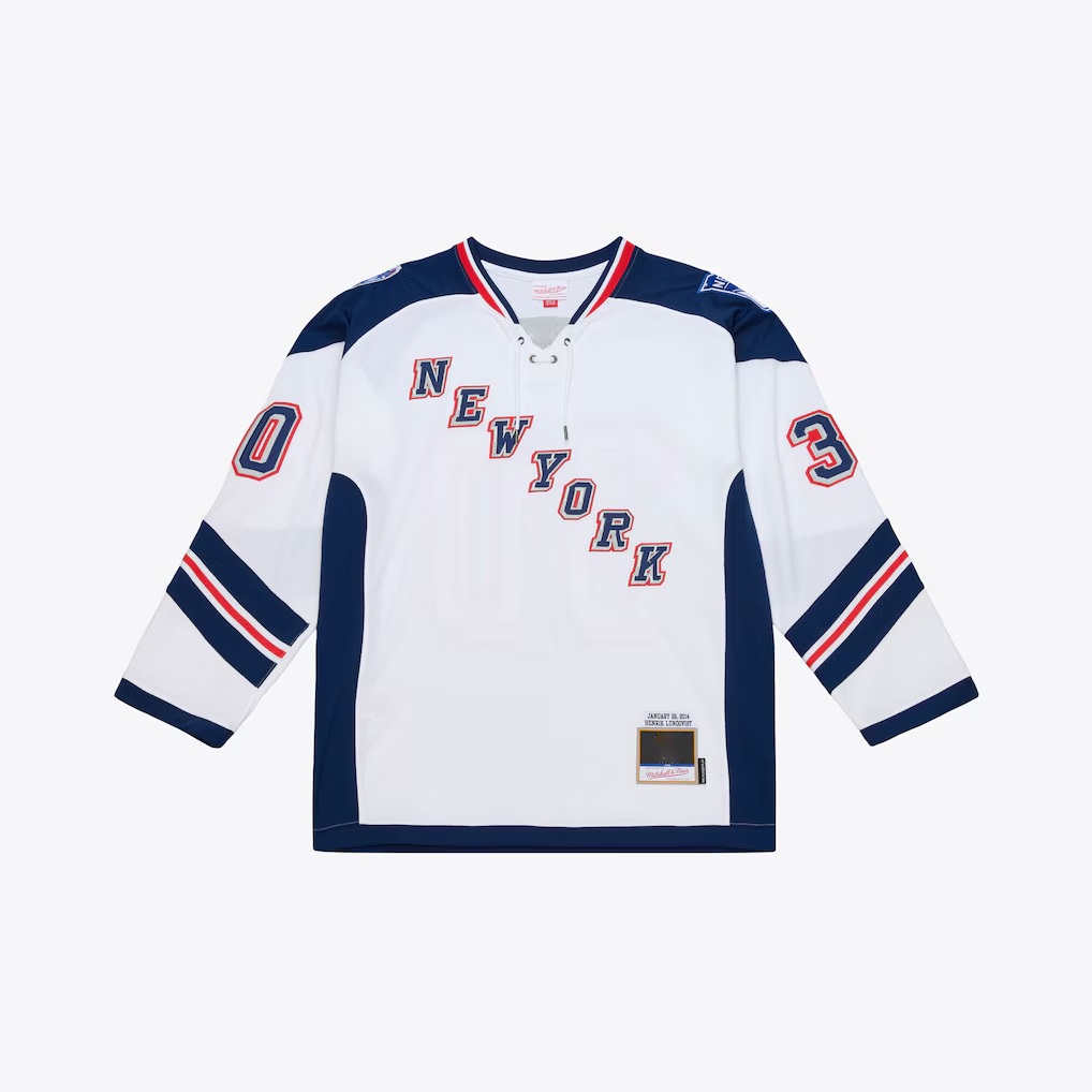 Tuec NY.Rangers Henrik Lundqvist Mitchell & Ness White 2014 Stadium Series Power Play Jerseys