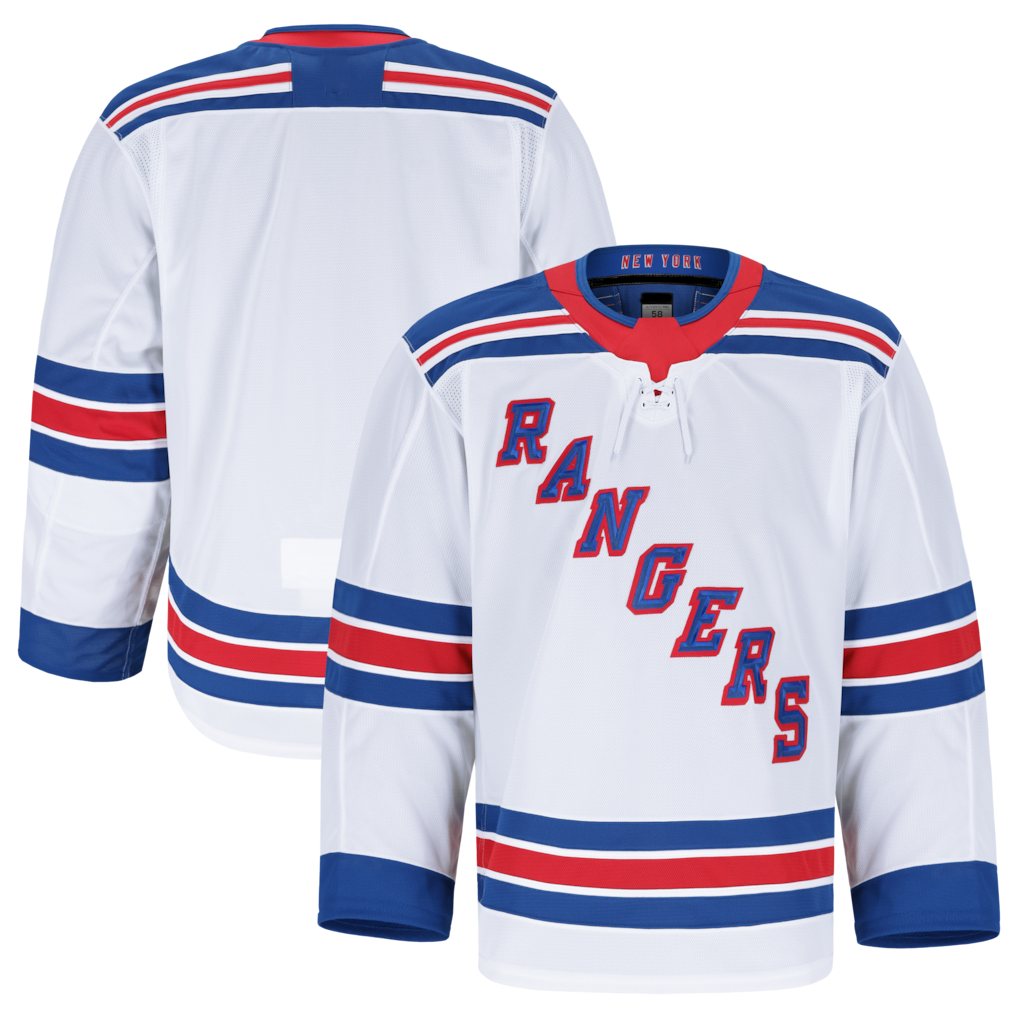 Tuec NY.Rangers White Away Authentic Pro Jerseys