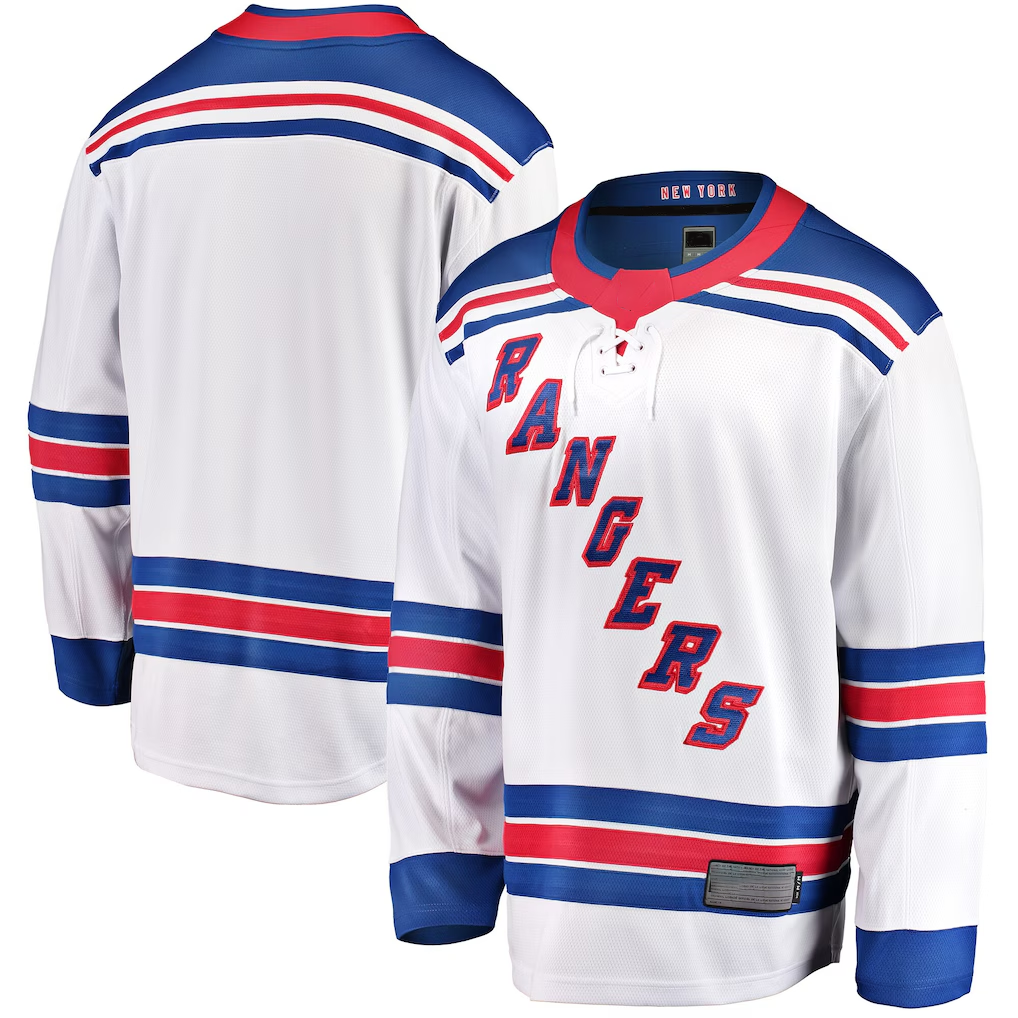 Tuec NY.Rangers White Breakaway Jerseys