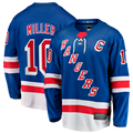Tuec NY.Rangers #10 JT Miller Blue Home Captain's Patch Breakaway Jerseys