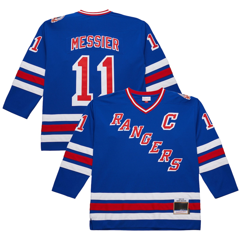 Tuec NY.Rangers #11 Mark Messier Royal 1993-94 Power Play Jerseys