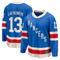 Tuec NY.Rangers #13 Alexis Lafreniere Blue Centennial Breakaway Jerseys