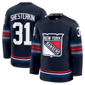 Tuec NY.Rangers #31 Igor Shesterkin Navy Alternate Premier Player Jerseys