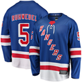 Tuec NY.Rangers #5 Chad Ruhwedel Blue Home Premier Breakaway Jerseys