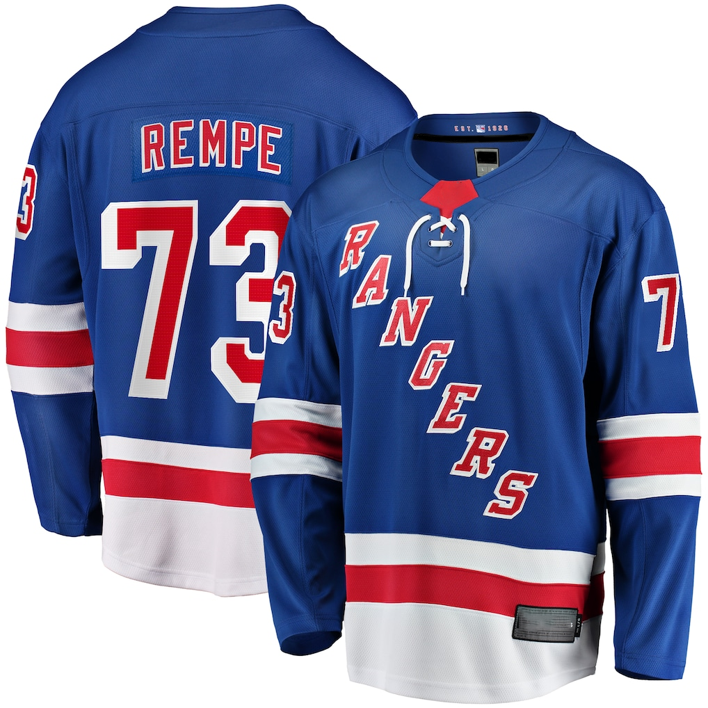 Tuec NY.Rangers #73 Matt Rempe Blue Home Breakaway Jerseys