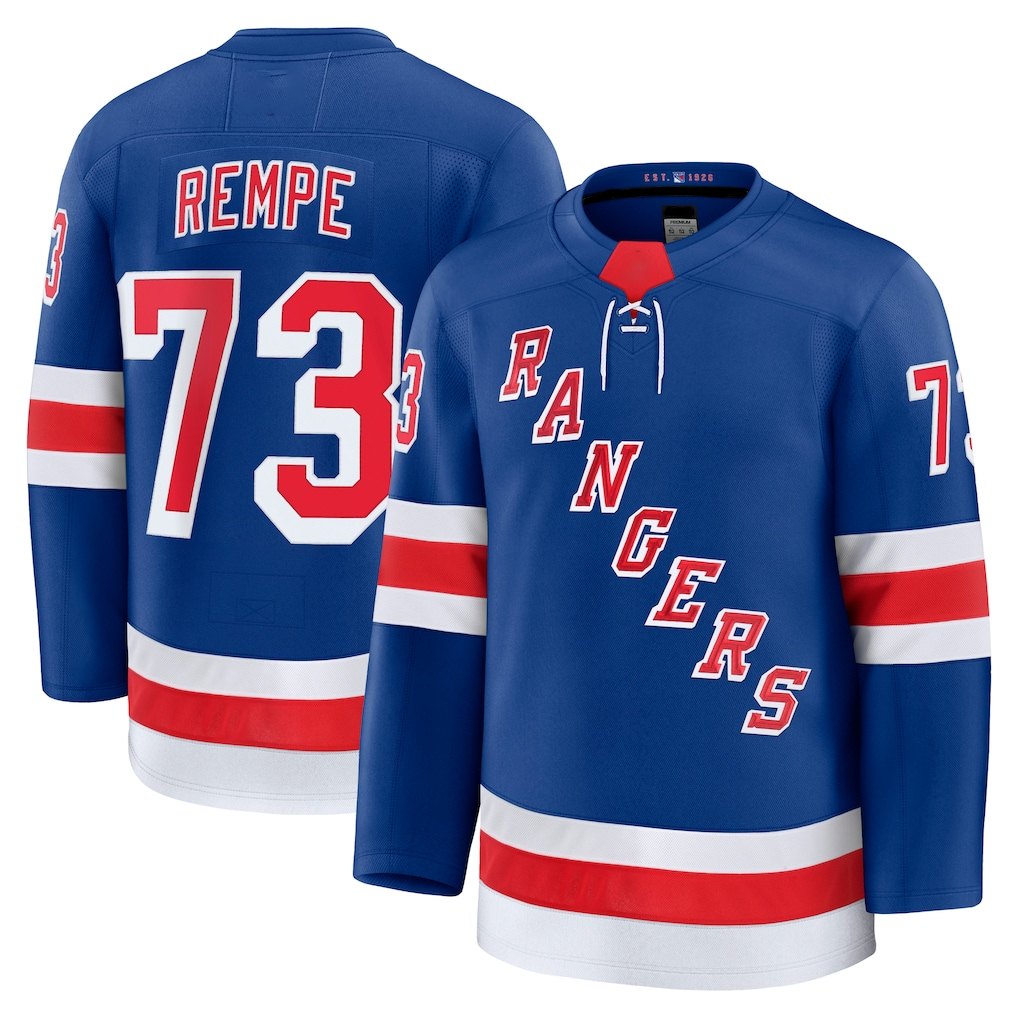 Tuec NY.Rangers #73 Matt Rempe Blue Home Premium Jerseys
