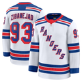 Tuec NY.Rangers #93 Mika Zibanejad White Away Premium Jerseys
