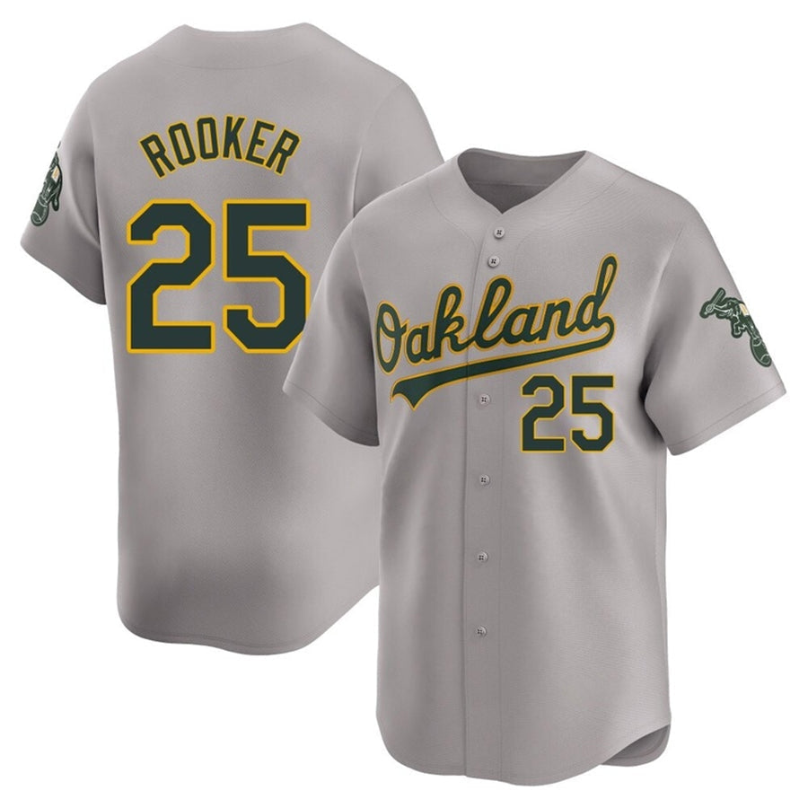 tuec Athletics #25 Brent Rooker Player Kelly Grey Home Limited Personalized Jerseys