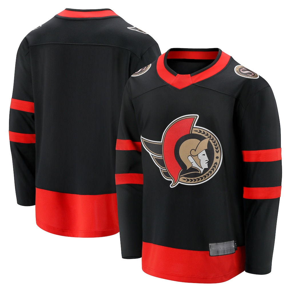 Tuec O.Senators Black Home Breakaway Jerseys