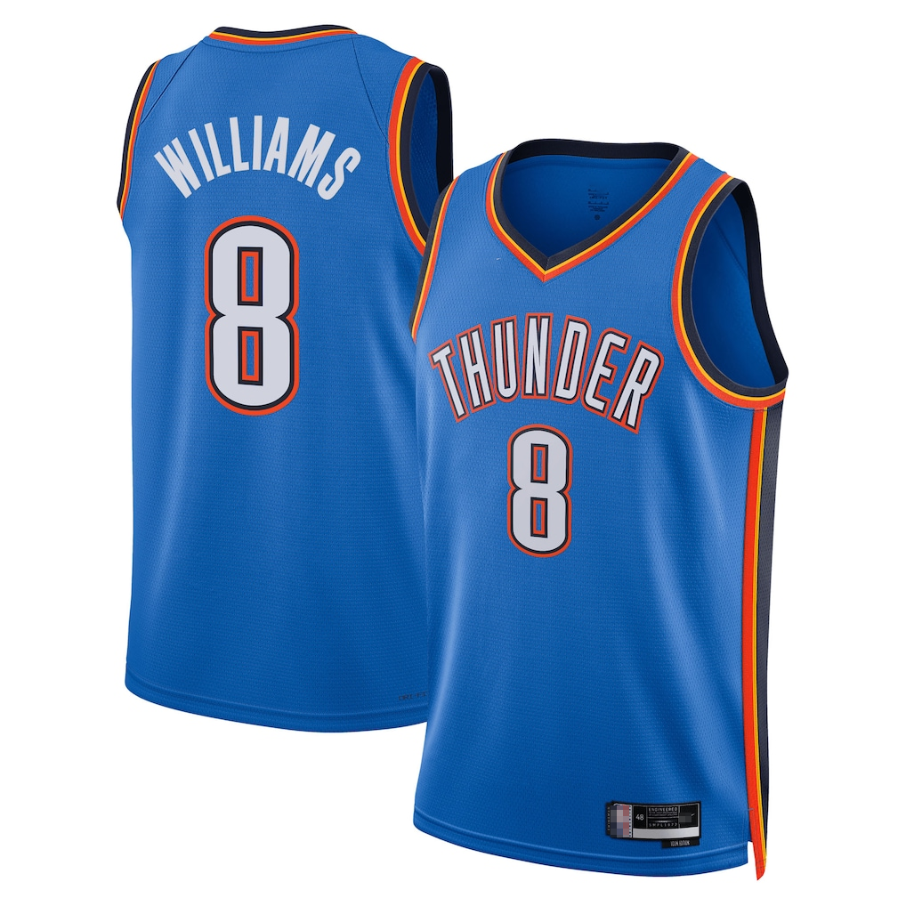 tuec OC.Thunder #8 Jared McCain Blue Swingman Stitched Jerseys - Icon Edition
