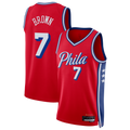 tuec P.76ers #7 Jaylen Brown Red Swingman Jerseys - Statement Edition