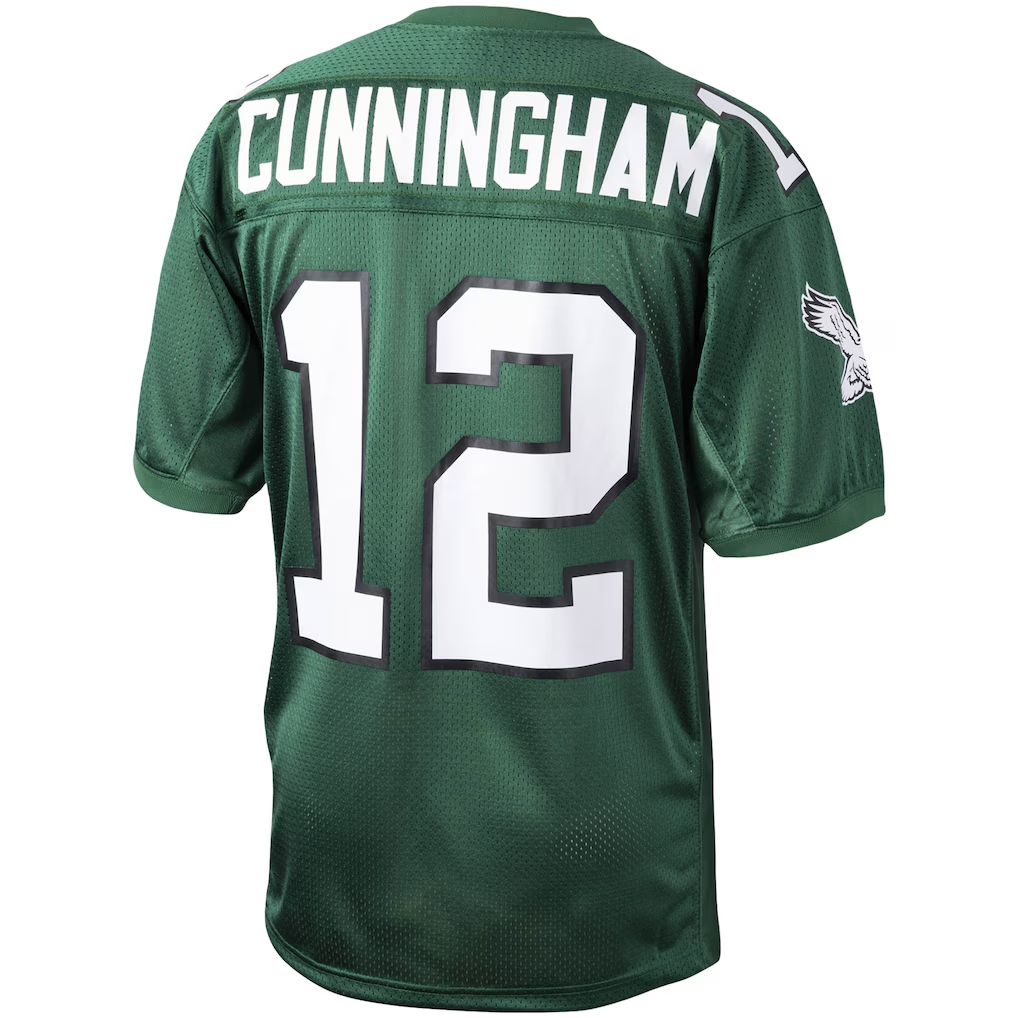 Tuec P.Eagles 1992 #12 Randall Cunningham Mitchell & Ness Green Authentic Throwback Retired Player Stitched Puhic Jersey