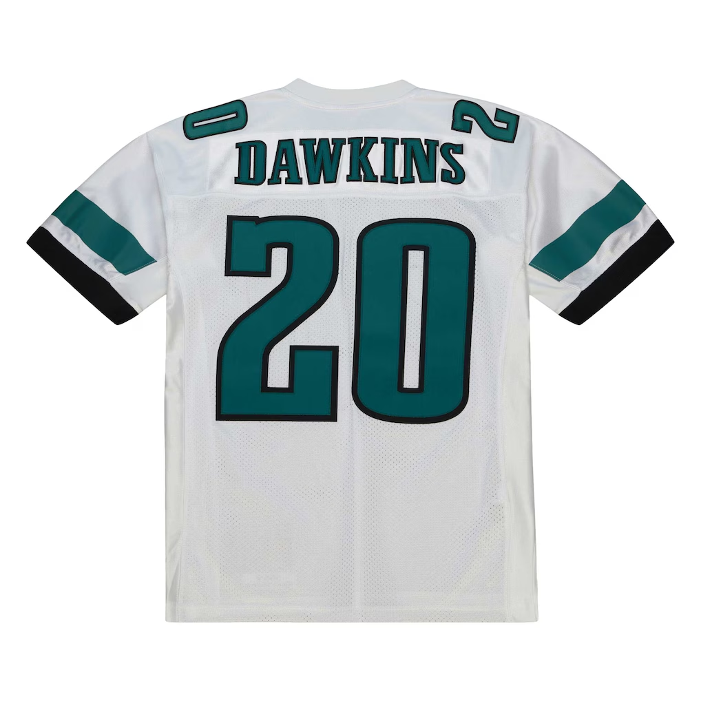 Tuec P.Eagles 1996 #20 Brian Dawkins Mitchell & Ness White Authentic Throwback Retired Player Stitched Puhic Jersey