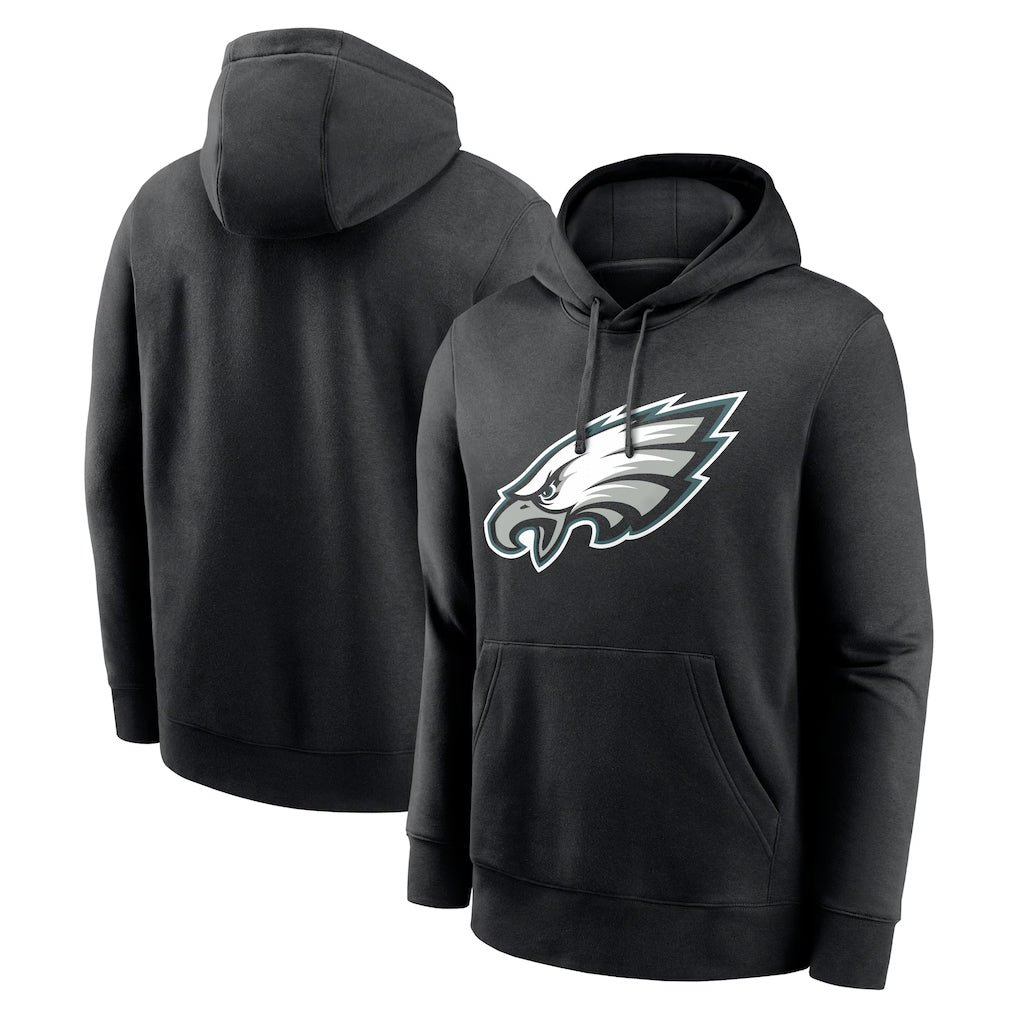 Tuec P.Eagles Black LOGO Pullover Hoodies Home Game Stitched Jerseys