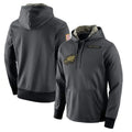 Tuec P.Eagles Gray Pullover Hoodies Home Game Blank Player Stitched Jerseys
