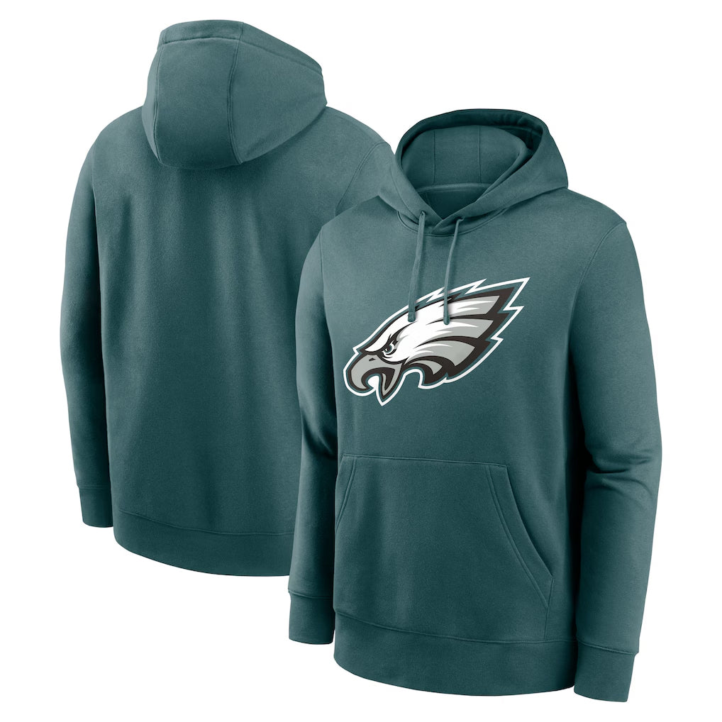 Tuec P.Eagles Midnight Green Performance Pullover Hoodies Home Game Blank Player Stitched Jerseys