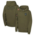 Tuec P.Eagles Olive Salute to Service Pullover Hoodies Limited Blank Player Stitched Jerseys