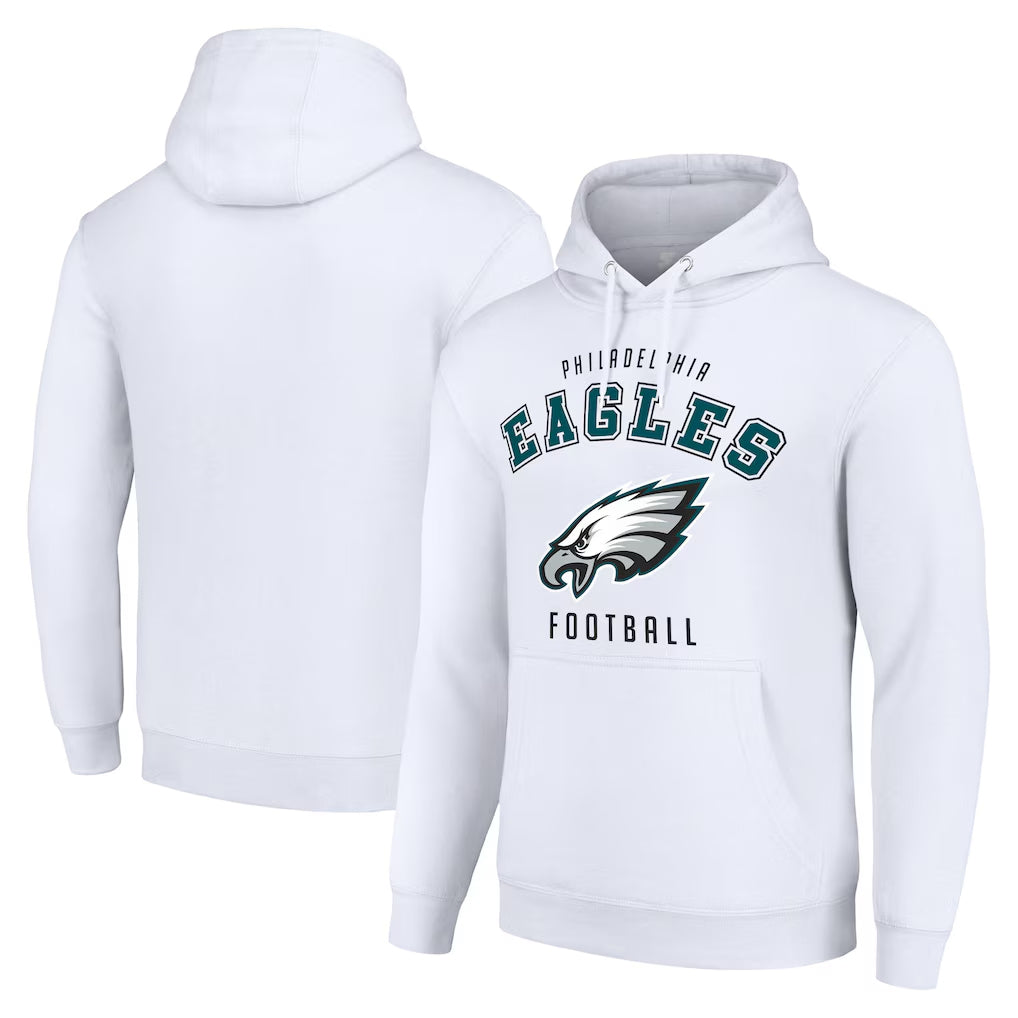 Tuec P.Eagles White Pullover Hoodies Home Game Blank Player Stitched Jerseys