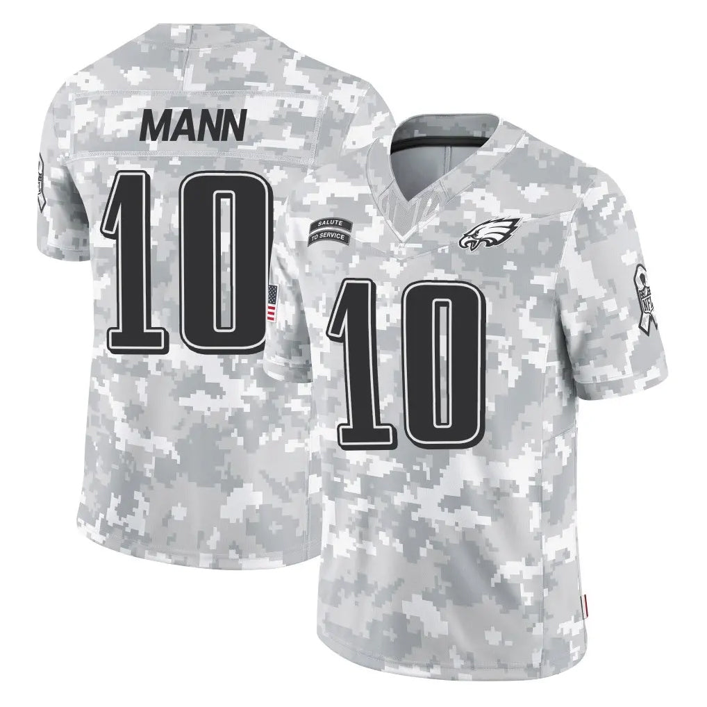 Tuec P.Eagles #10 Braden Mann Player Arctic Camo Salute to Service Limited Game Stitched Jerseys