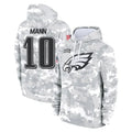Tuec P.Eagles #10 Braden Mann Player Arctic Camo Salute to Service Pullover Hoodies Limited Game Stitched Jerseys
