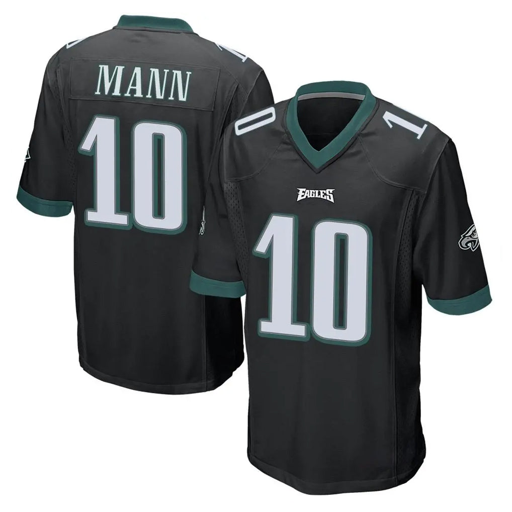 Tuec P.Eagles #10 Braden Mann Player Black Home Game Stitched Jerseys