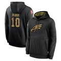 Tuec P.Eagles #10 Braden Mann Player Black Salute to Service Hoodies Limited Game Stitched Jerseys
